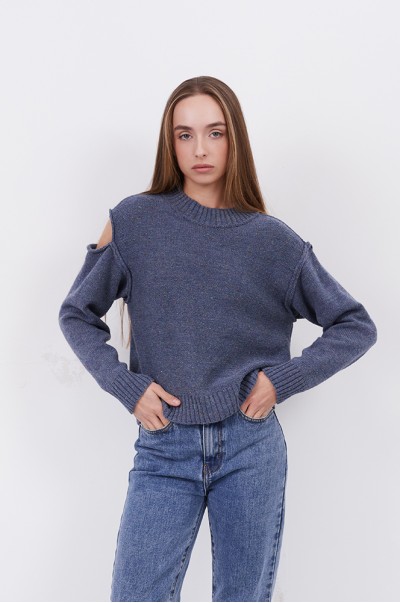 Джемпер сизий з вкрапленнями (СВ 65)